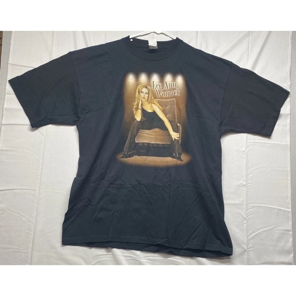 Vintage Lee Ann Womack Tour T-Shirt Mens 2XL Black Graphic Print Country Concert